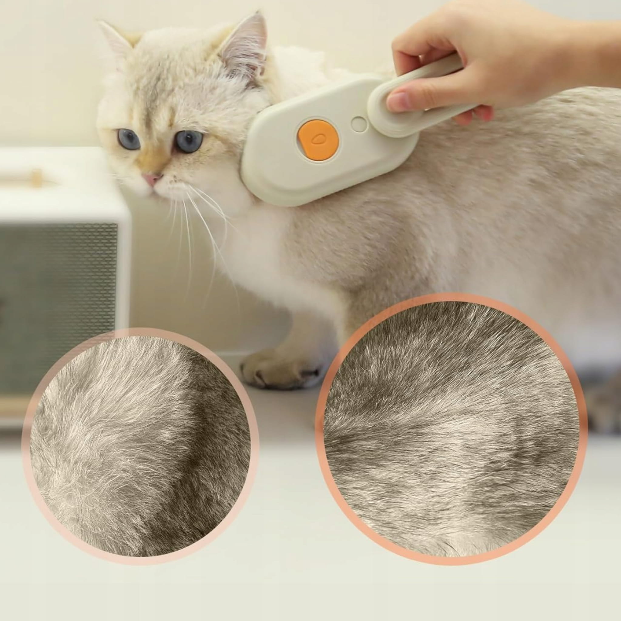 Szczotka parowa dla kota