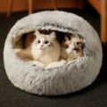 Pluszowa jaskinia dla kotów